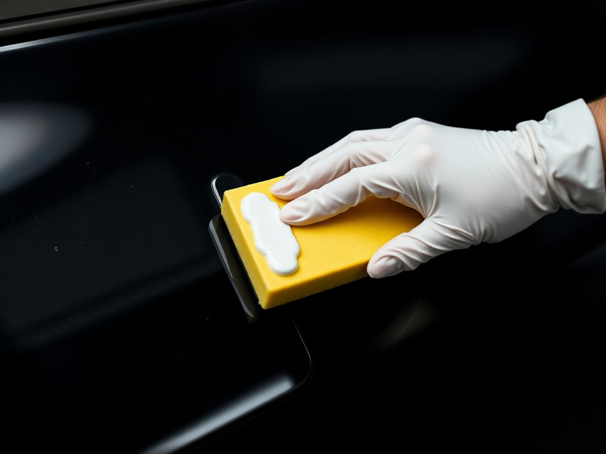 Ceramic coating application on vehicle paint